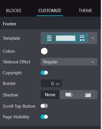 Footer Customization