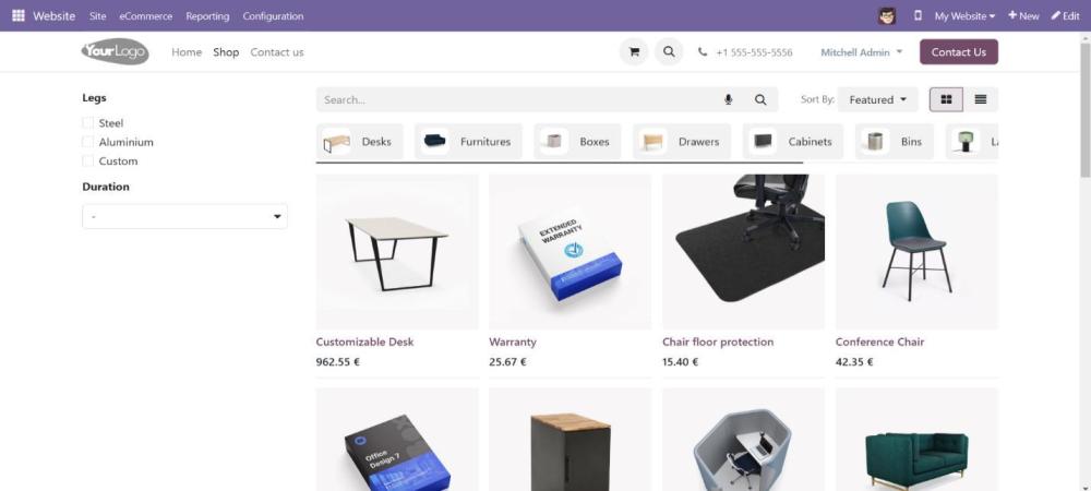 E-commerce search with mic button