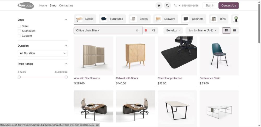 Screenshot 4: Product entered through voice