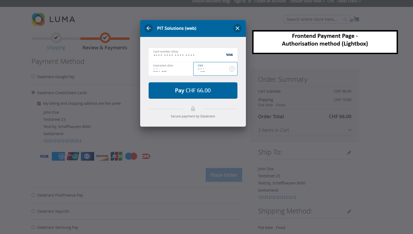 Magento 2 Datatrans Payment Extension