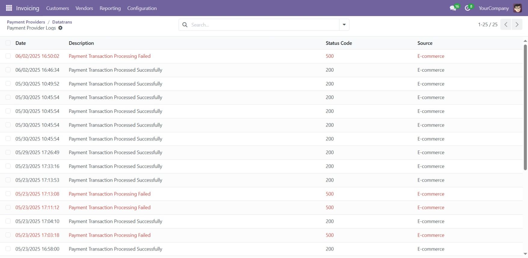 Datatrans Payment Provider for Odoo