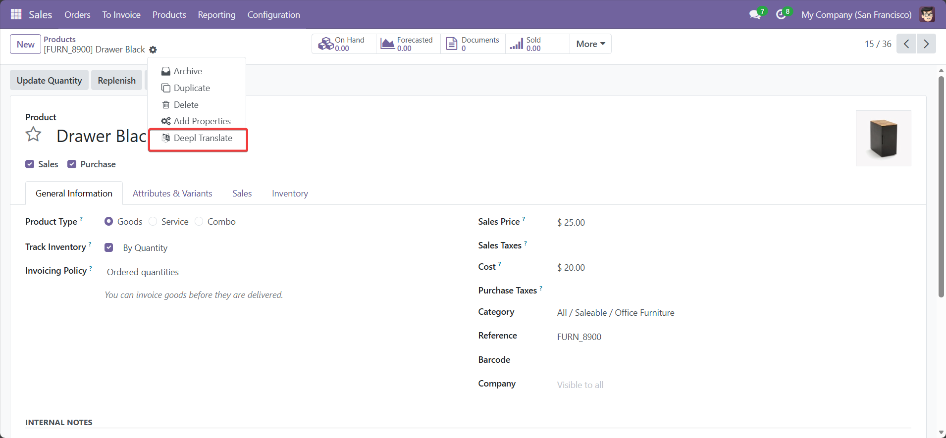 deepl translate form view