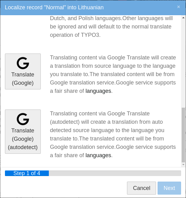 Typo3 AI Translate