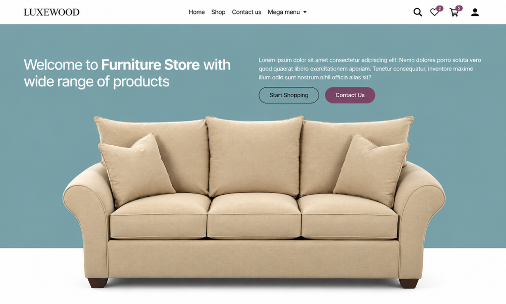 LuxeWood - Furniture Theme for Odoo
