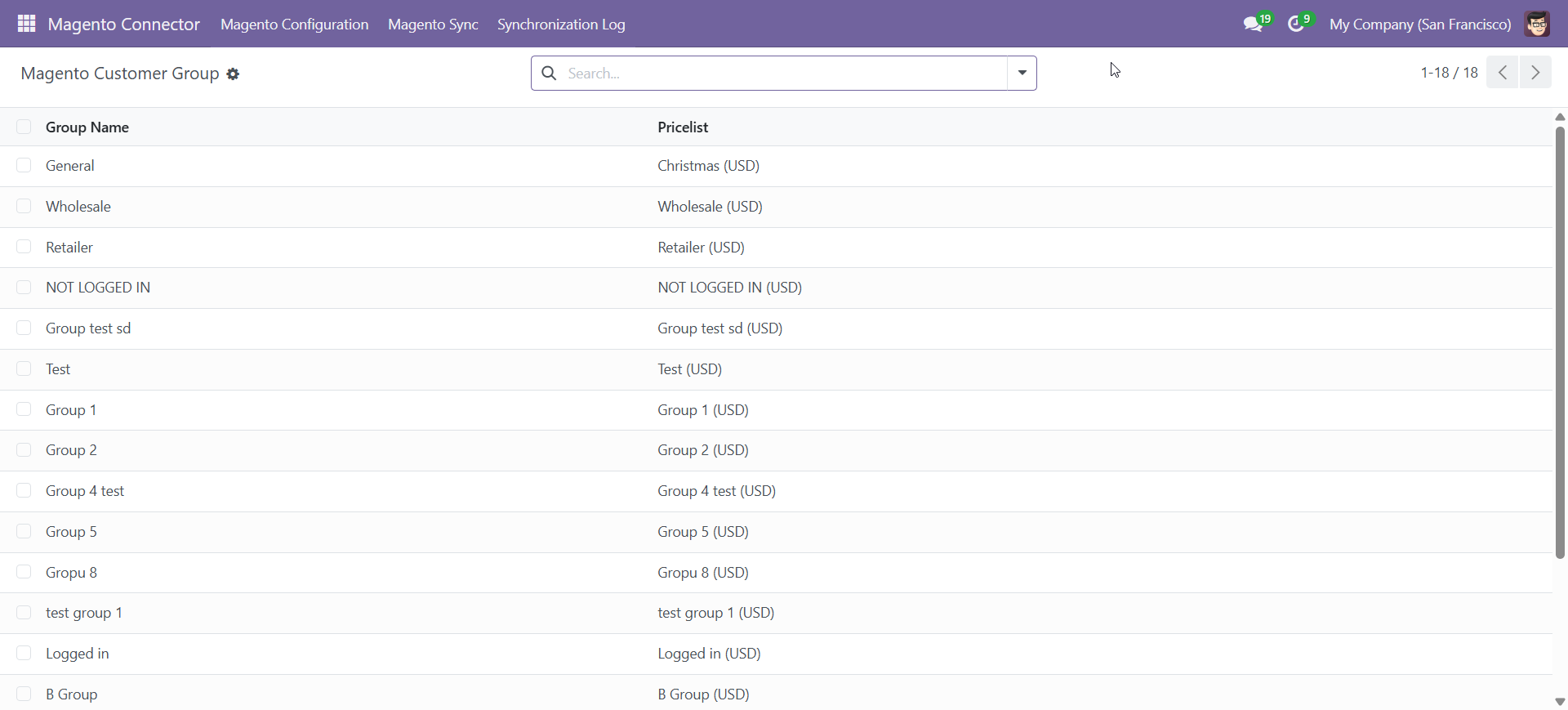 Odoo - Magento Connector for Odoo v18
