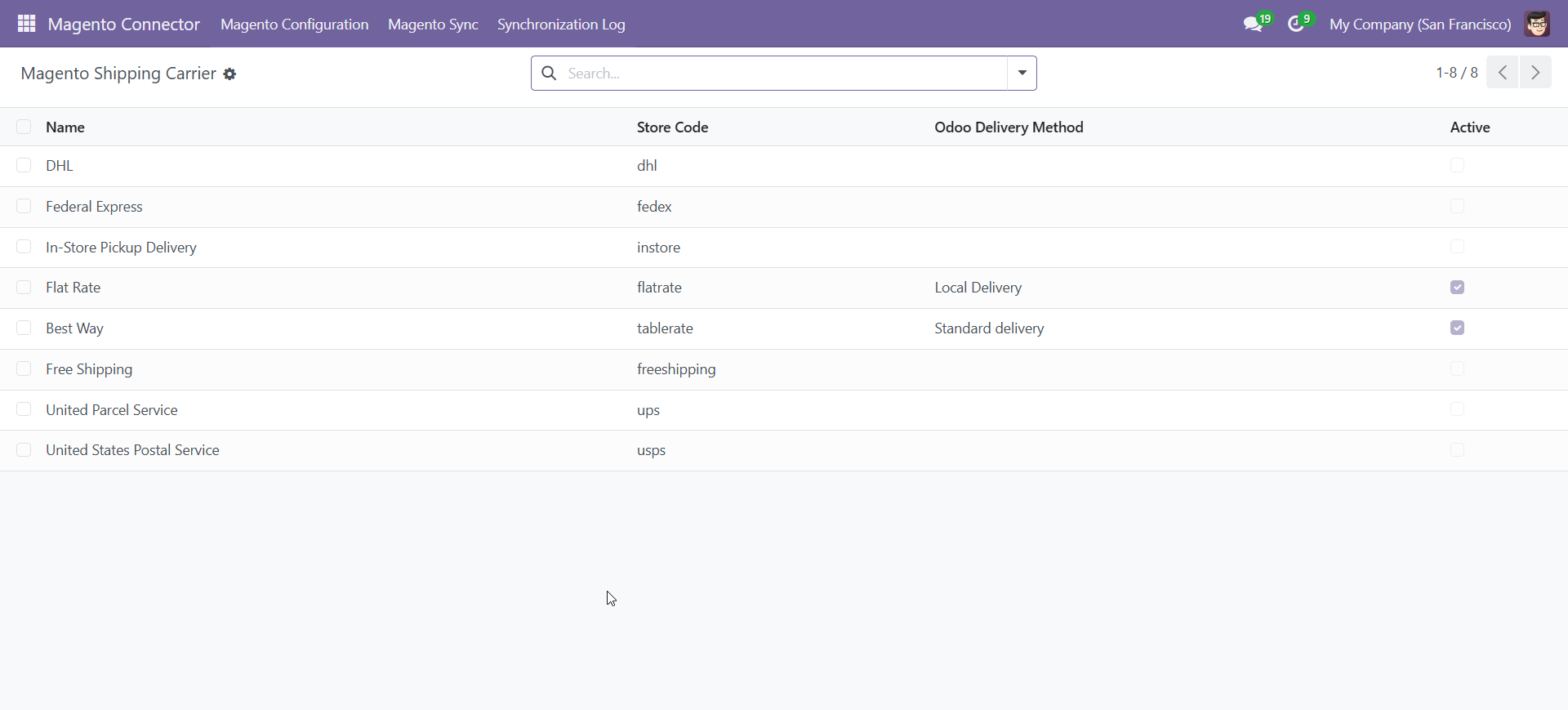 Odoo - Magento Connector for Odoo v18