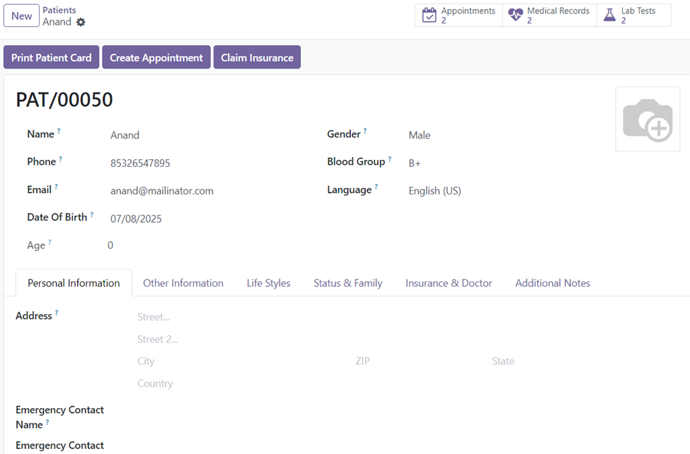Hospital Management System for Odoo