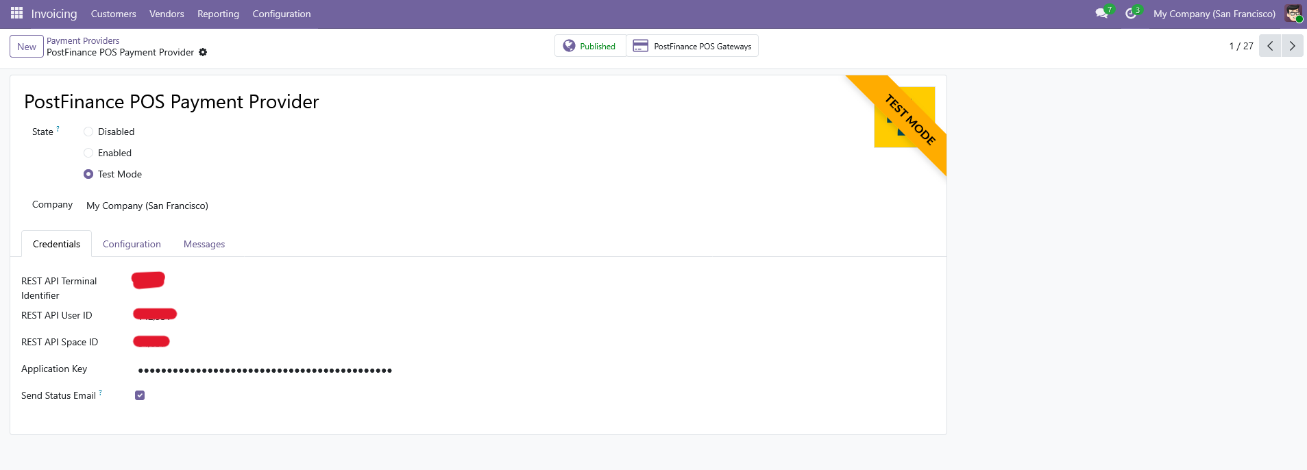 PostFinance PoS Payment Terminal Plugin for Odoo