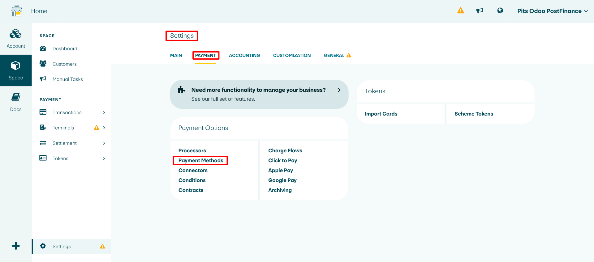 Odoo PostFinance Checkout Flex