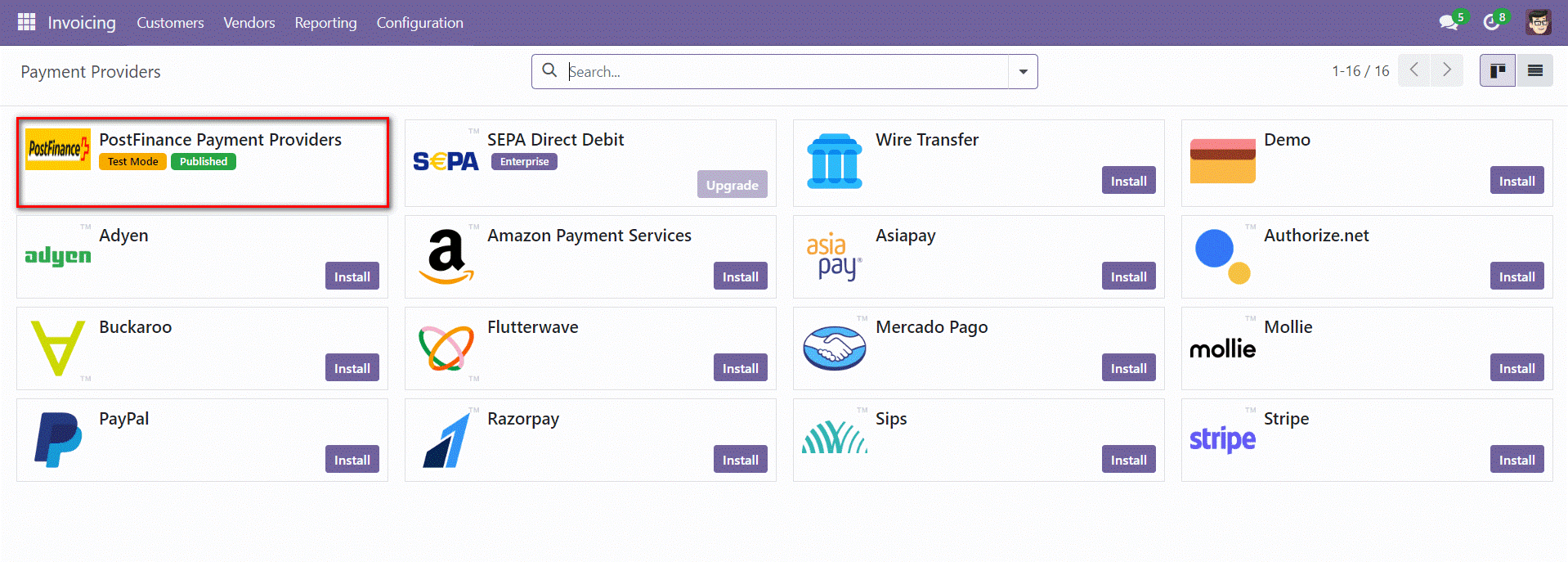 Odoo PostFinance Checkout Flex