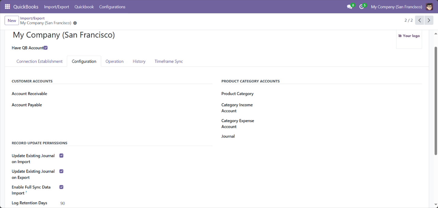 QuickBooks Connector Plugin for Odoo