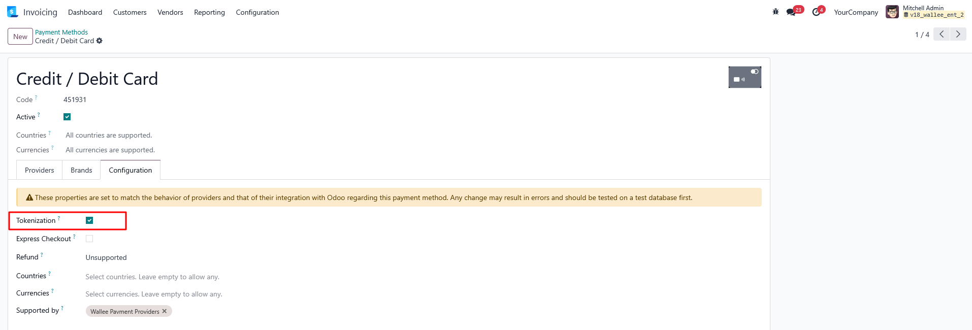 Wallee - Nexi Subscription Integration Plugin for Odoo