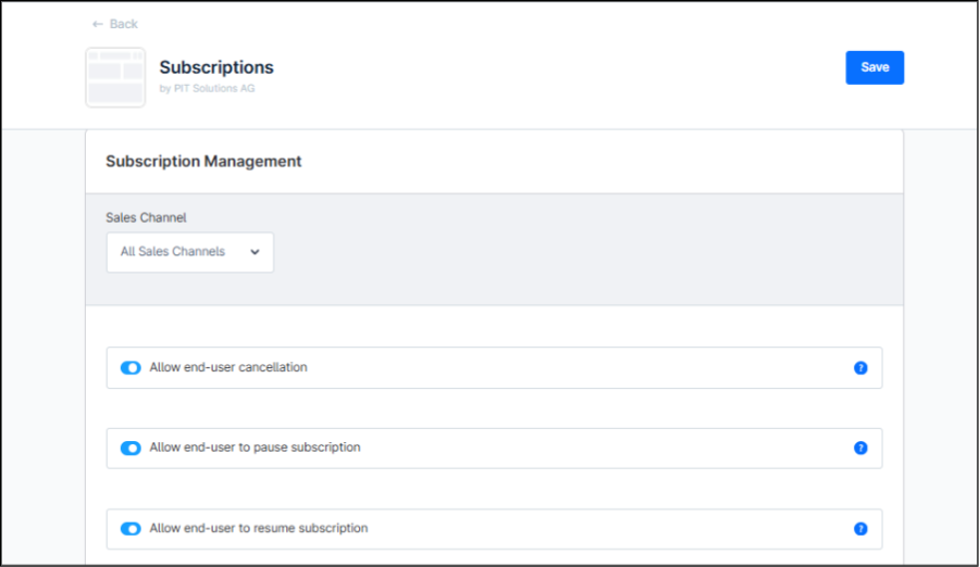 Shopware Subscription Plugin integrated with the Wallee payment