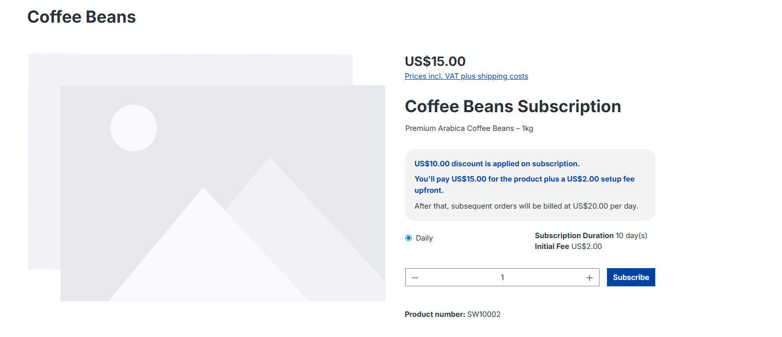Shopware Subscription Plugin integrated with the Wallee payment