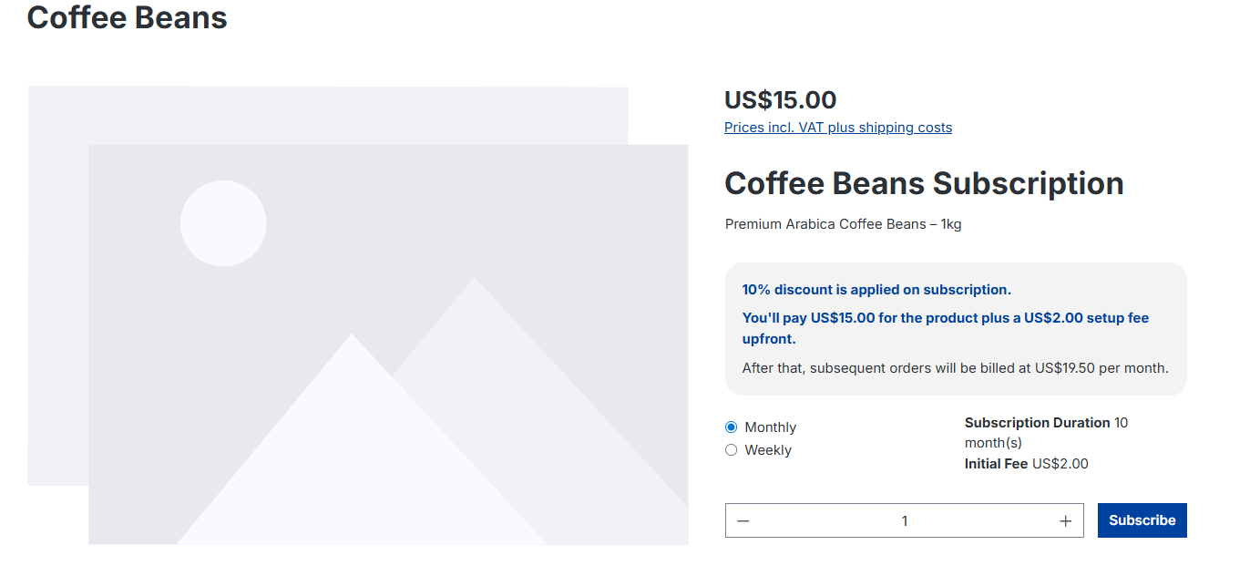 Shopware Subscription Plugin integrated with the Wallee payment
