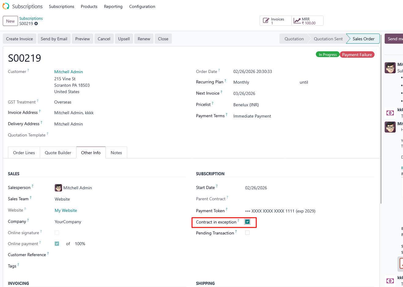 Wallee - Nexi Subscription Integration Plugin for Odoo