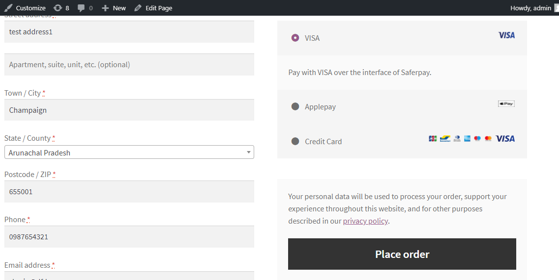 WordPress Saferpay Woocommerce Gateway