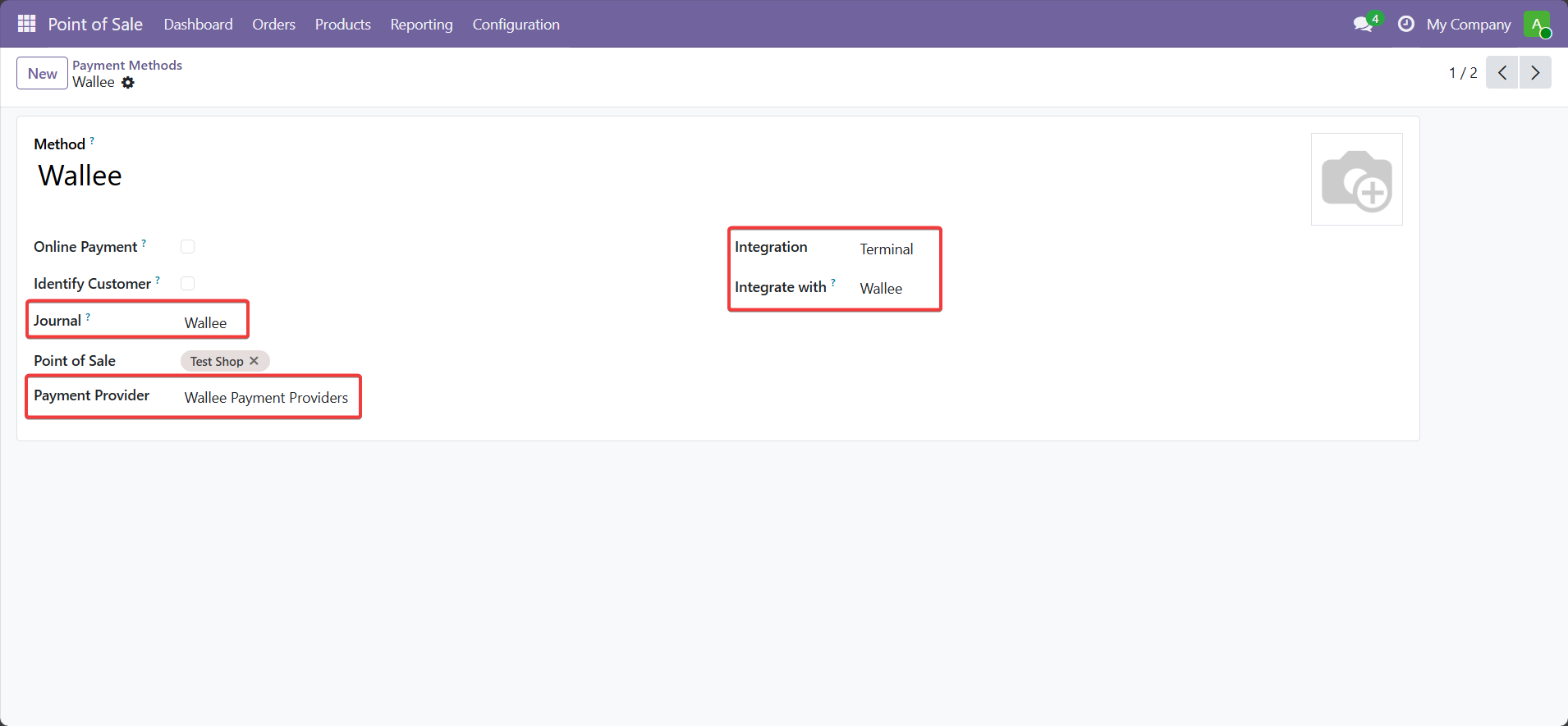 wallee pos payment method