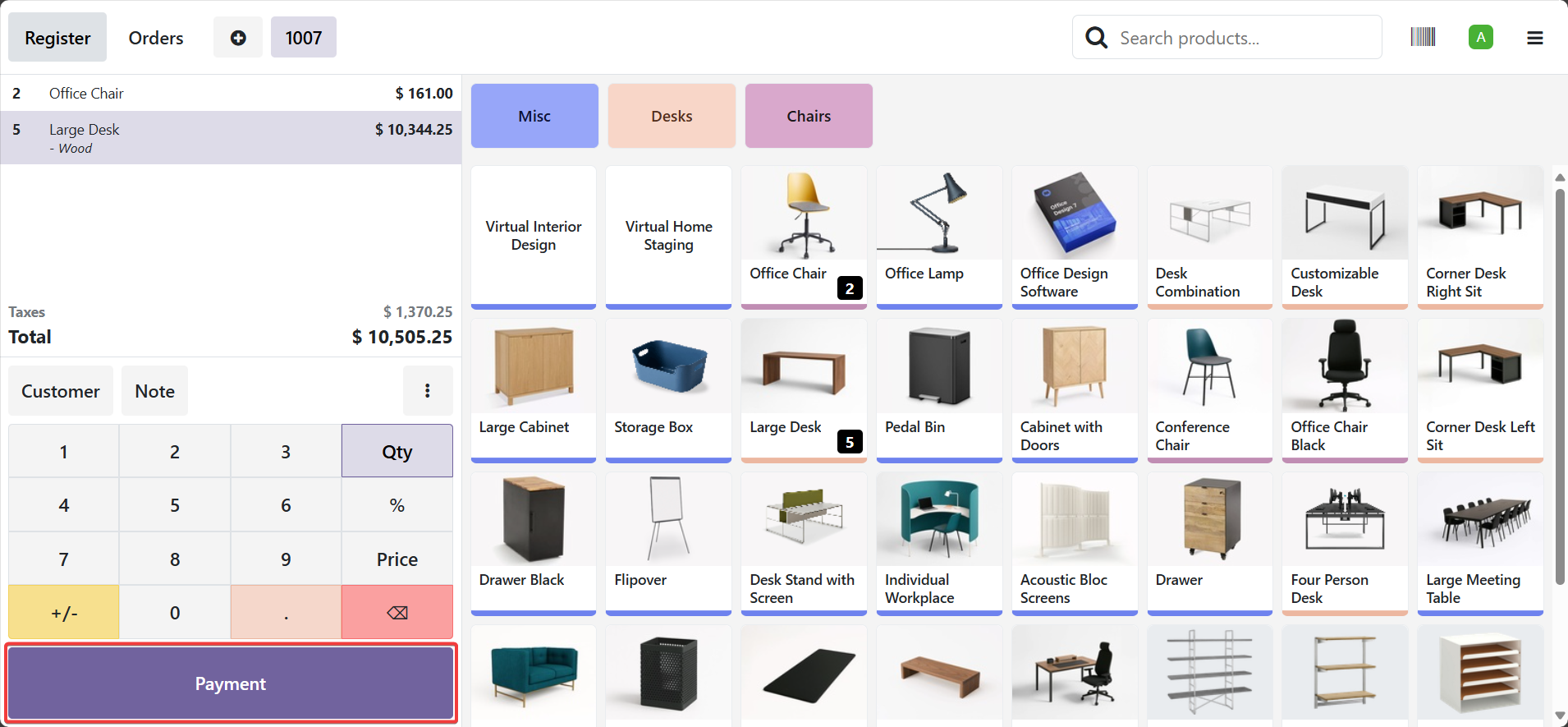 wallee pos terminal card screen