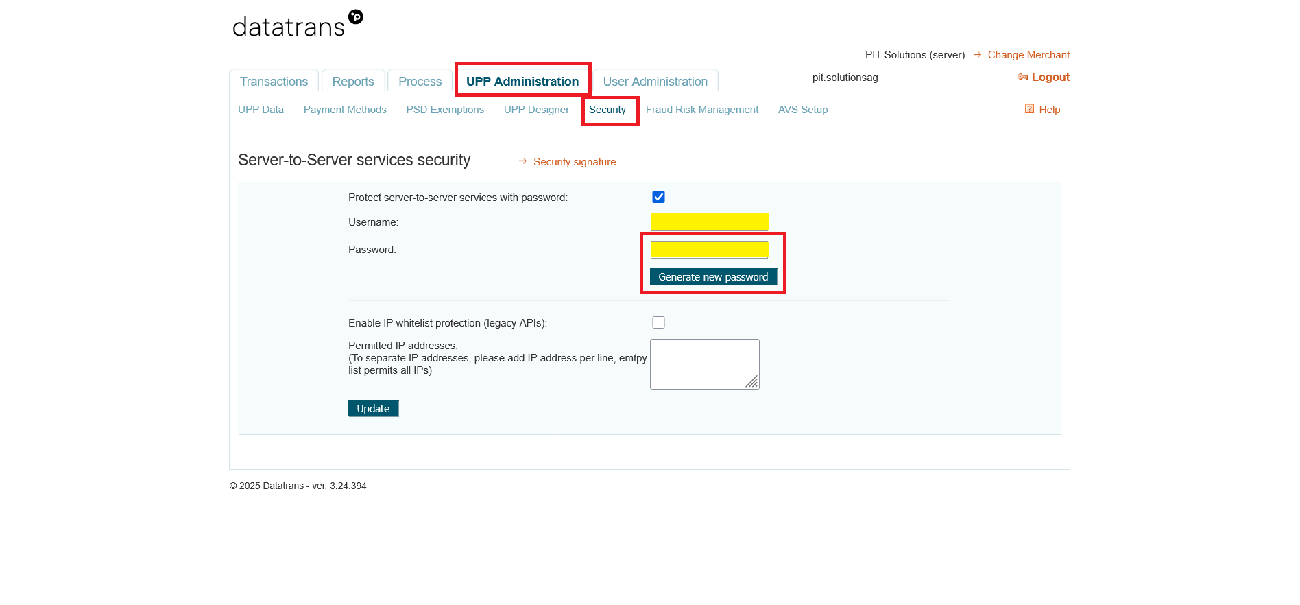 Datatrans Payment Provider for Odoo