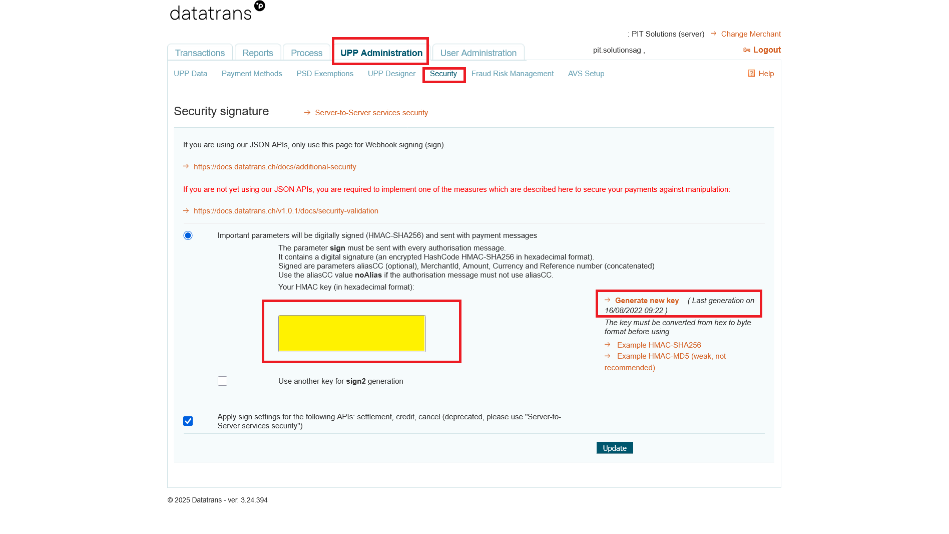 Datatrans Payment Provider for Odoo