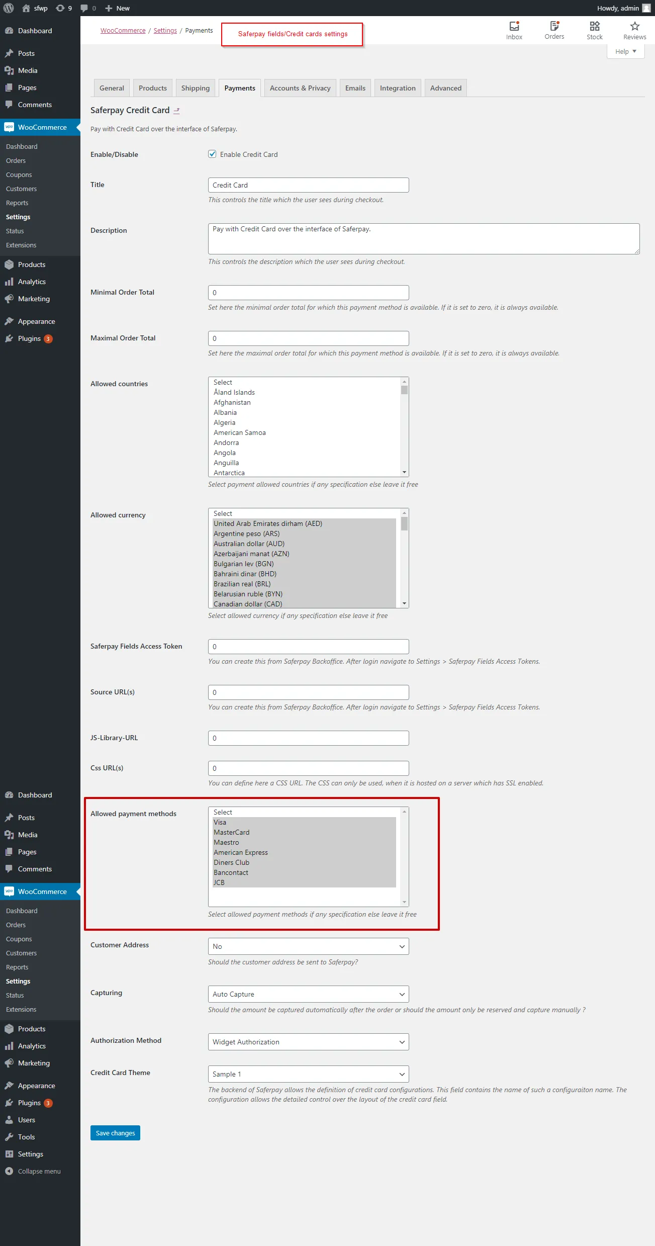 Woocommerce WordPress Plugin: Saferpay Payment Gateway Integration