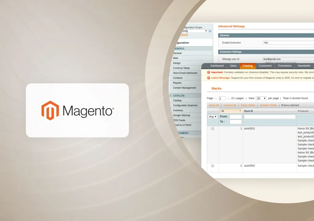 Magento 1 Advanced WebApp