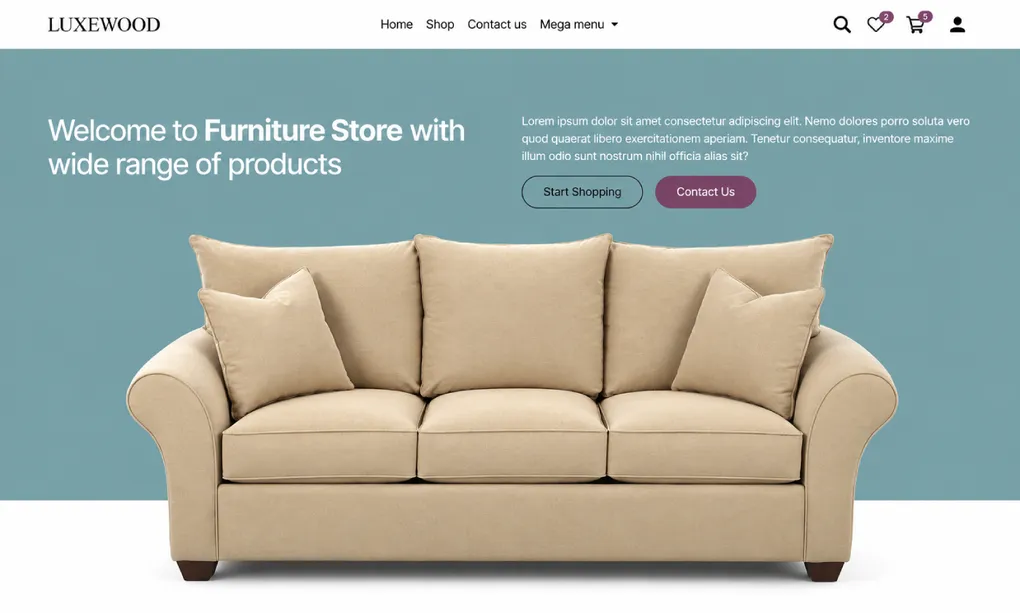 LuxeWood - Furniture Theme for Odoo